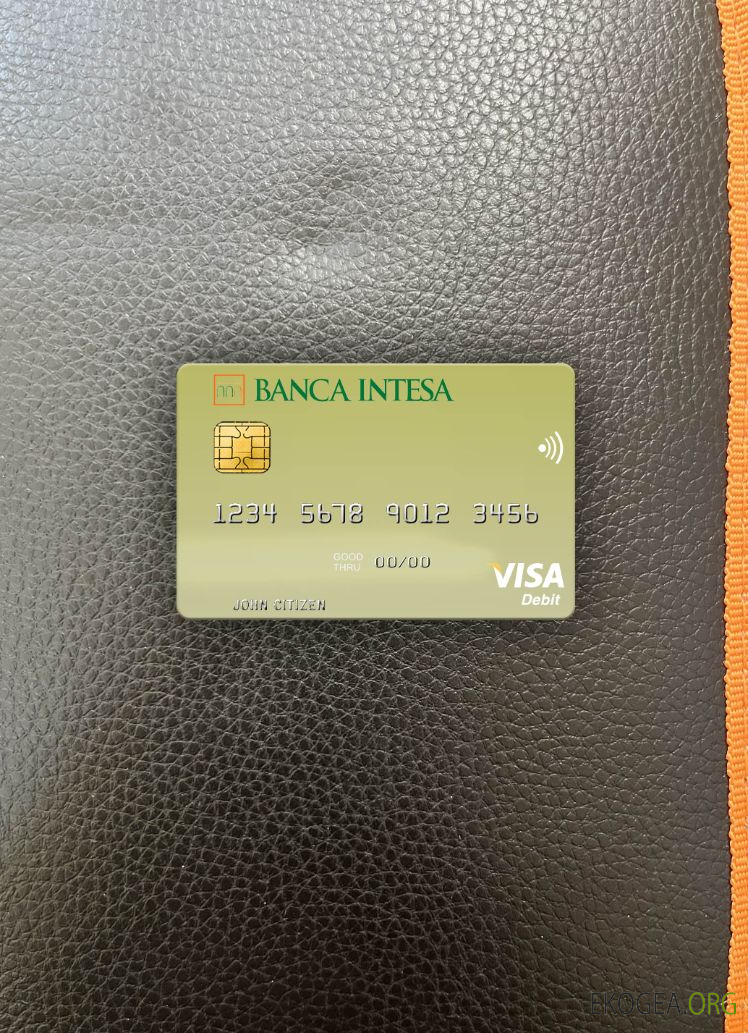 Pologne Banca Intesa carte de débit visa photolook ,